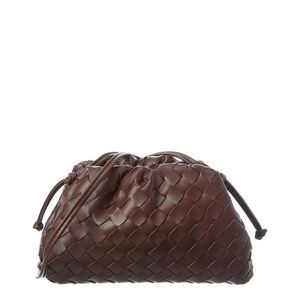 Tiffany & Fred Paris Woven Metallic Leather Pouch, Brown
